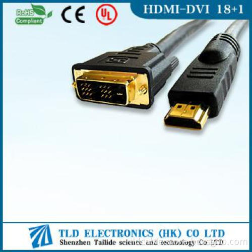 Gold Plated HDMI to DVI 18+1 Cable